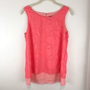 Apt. 9 Pink floral sleeveless blouse